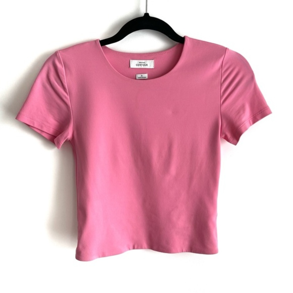 Babaton Contour Pink Short Sleeve Top Size Small